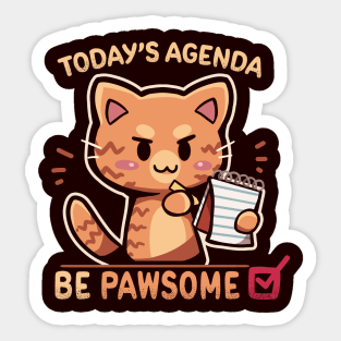 Be Pawsome Agenda Completed Sticker